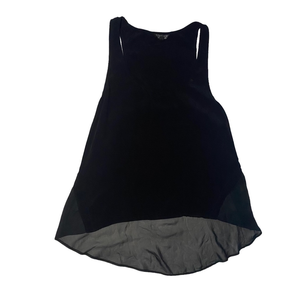 TOPSHOP Sheer Black Tank top